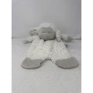 Baby Ganz Flat A Pat Sleepy Eyes SHEEP 16" Plush Security Blanket Toy #BG3988